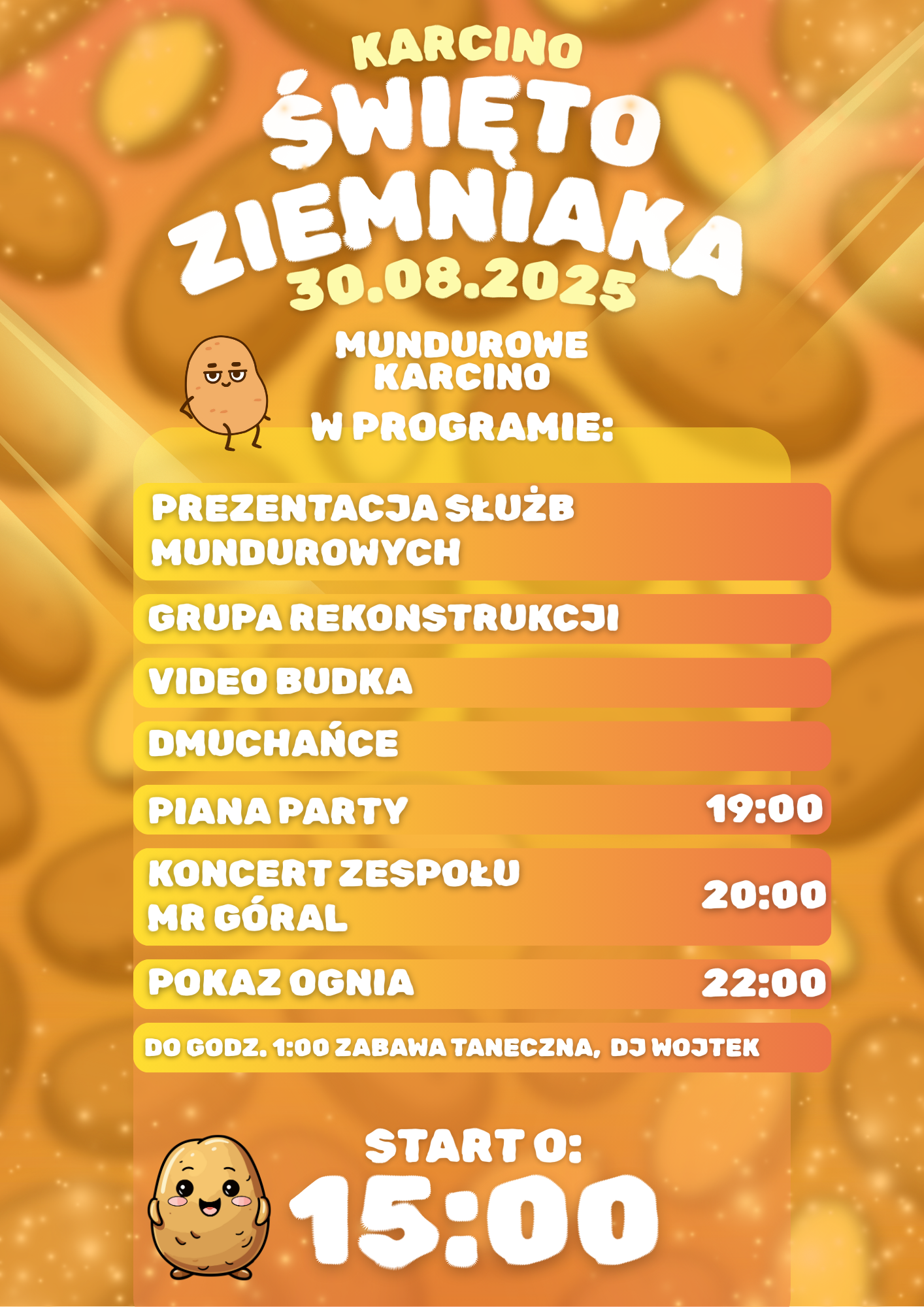 Plakat Święto Ziemniaka - Mundurowe Karcino