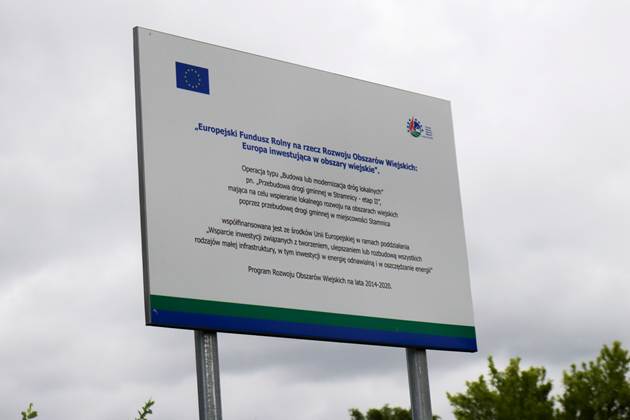 Tablica EuropejskiegoFunduszu Rolnego