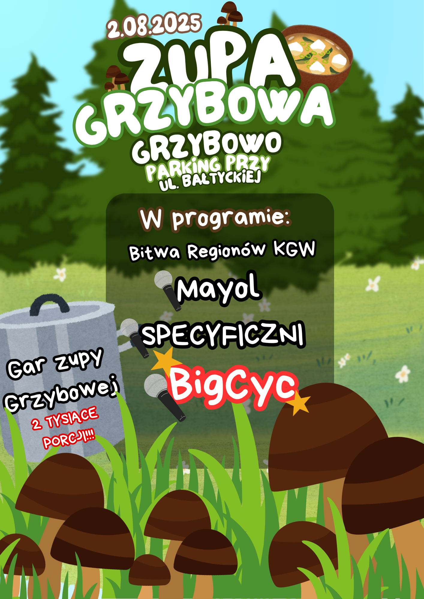 Plakat Festiwal Zupy Grzybowej