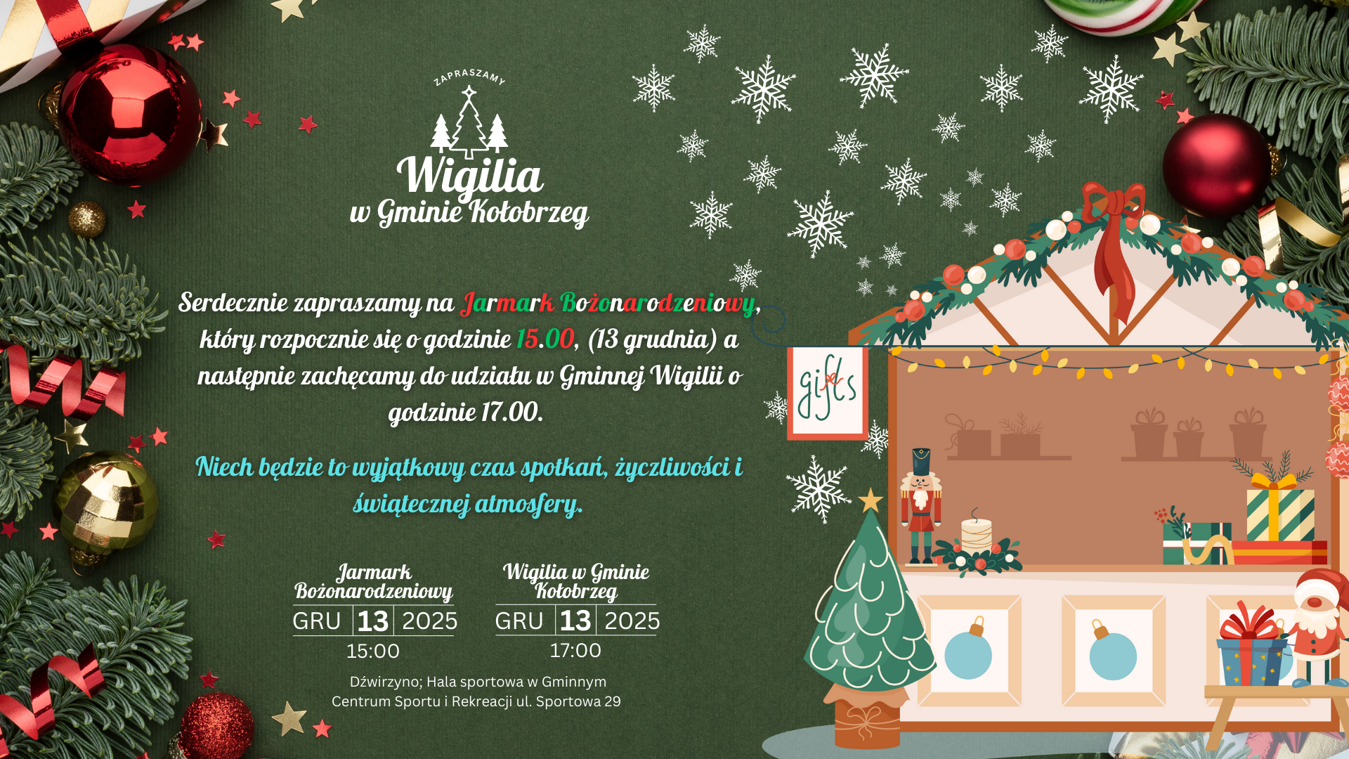 Wigilia w Gminie Kołobrzeg - jarmark